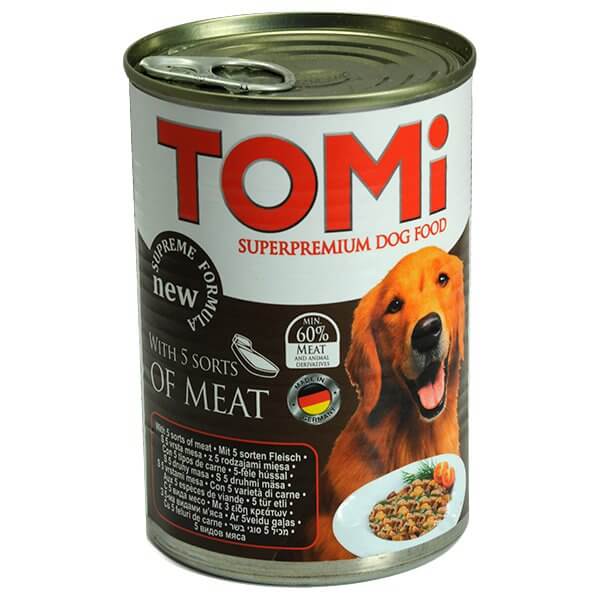 کنسرو سگ تامی با طعم پنج نوع گوشت
