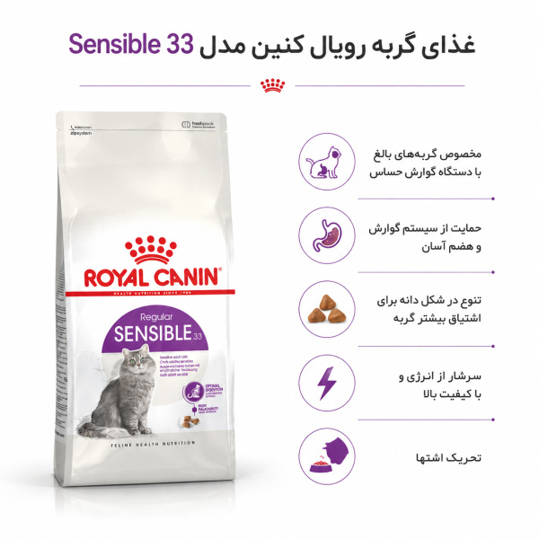 غذای گربه سنسیبل رویال کنین