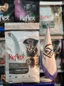 بسته بندی غذای غذای خشک توله سگ رفلکس با طعم برنج و بره