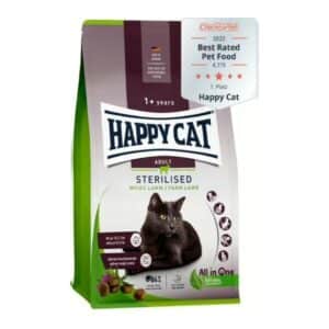 غذای گربه هپی کت عقیم شده با طعم گوشت بره و مرغ _ 10kg _ happcat Sterilised