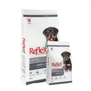 غذای خشک توله سگ رفلکس با طعم برنج و بره