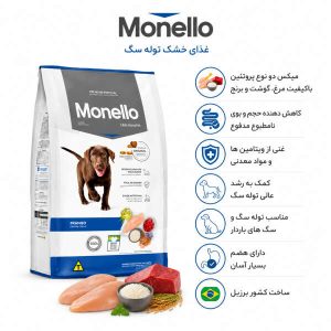 غذای سگ مونلو پاپی طعم مرغ