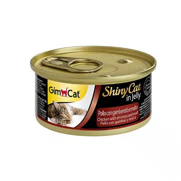 کنسرو گربه جیم کت طعم مرغ و میگو و همراه با مالت _ 70 گرم