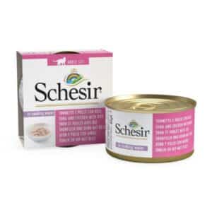 کنسرو گربه شسیر با طعم ماهی تن و مرغ