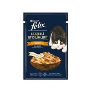 سوپ گربه فلیکس باطعم مرغ (Felix Pouch Tasty Shreds Tavuklu)