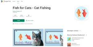 بازی گرفتن ماهی برای گربه