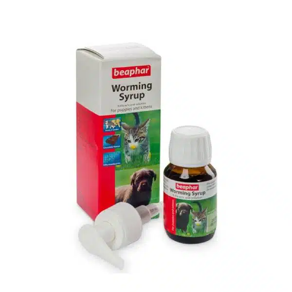 شربت ضد انگل بچه گربه و توله سگ بیفار با طعم شکلات شربت ضد انگل بچه گربه و توله سگ بیفار با طعم شکلات