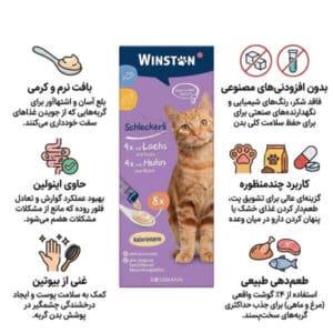 بستنی گربه وبینستون مرغ و ماهی