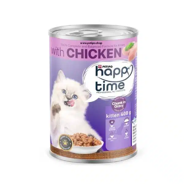 کنسرو بچه گربه هپی تایم با طعم مرغ کنسرو بچه گربه هپی تایم با طعم مرغ