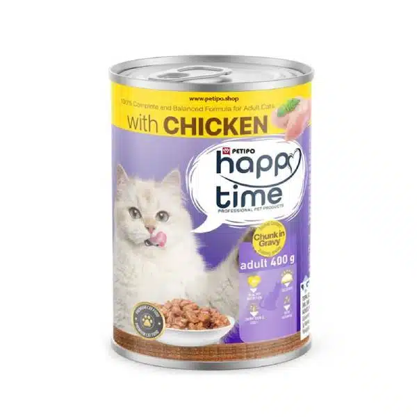 کنسرو گربه بالغ هپی تایم با طعم مرغ کنسرو گربه بالغ هپی تایم با طعم مرغ