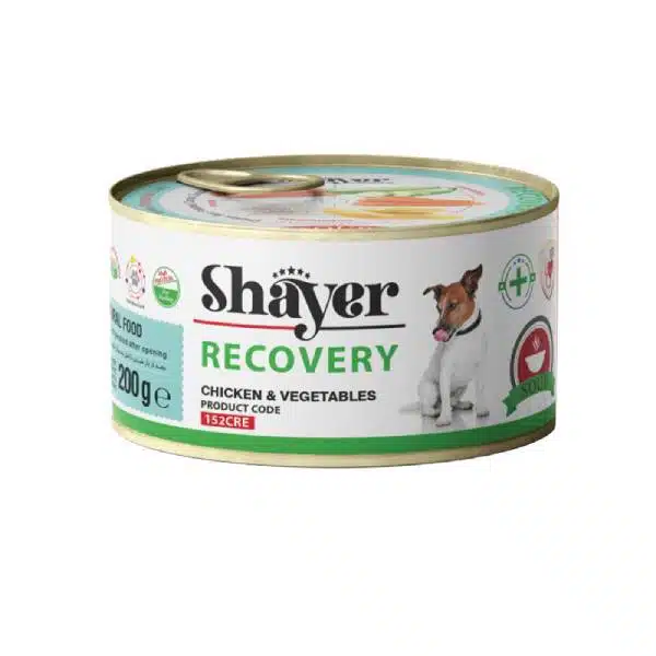 کنسرو ریکاوری شایر سگ با طعم مرغ و سبزیجات کنسرو ریکاوری شایر سگ با طعم مرغ و سبزیجات