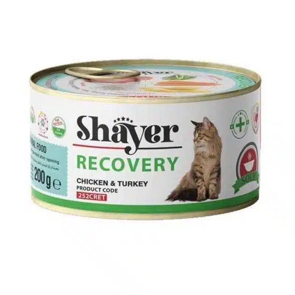 کنسرو گربه ریکاوری شایر شایر طعم مرغ و بوقلمون کنسرو گربه ریکاوری شایر شایر طعم مرغ و بوقلمون