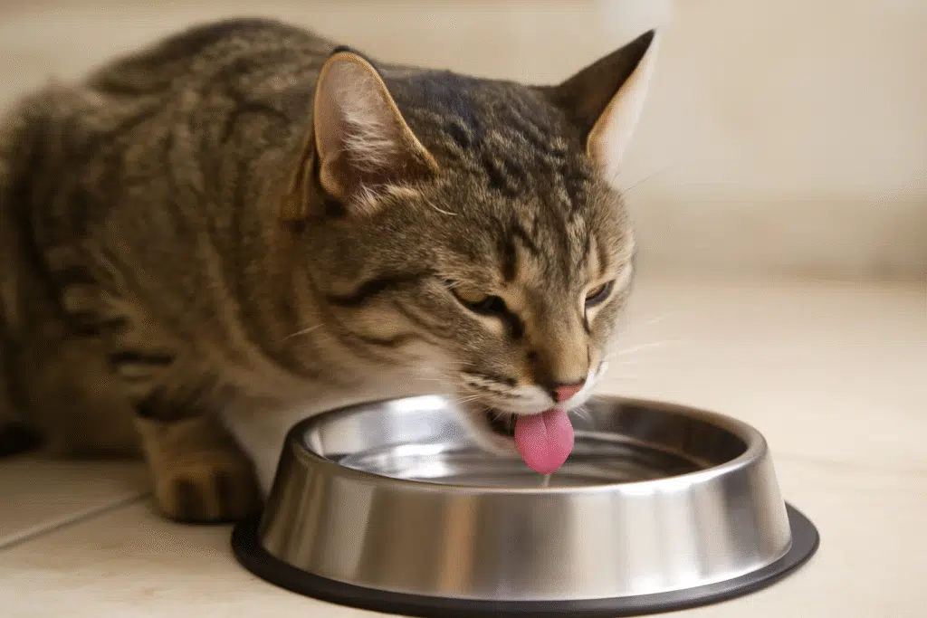 آب خوردن گربه