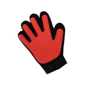 Dog and cat hair massage and de-shedding gloves