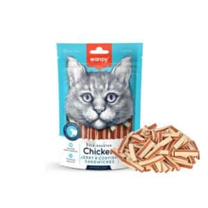 تشویقی ساندویچی گربه ونپی با طعم مرغ و ماهی کاد _ 80 گرم